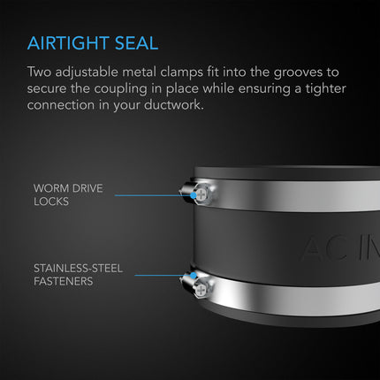 AC Infinity Noise Reduction Clamp duct coupler 4", image 3