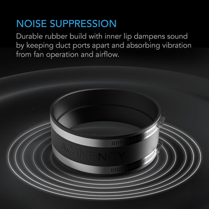 AC Infinity Noise Reduction Clamp duct coupler 4", image 4