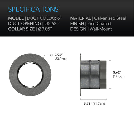 AC Infinity Ducting Collar 6", image 4