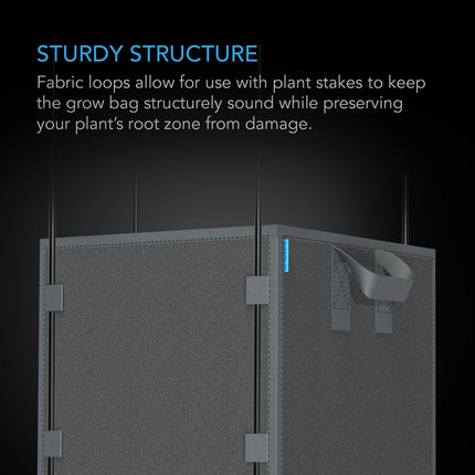 AC Infinity square fabric pots 5 gallon, view 5