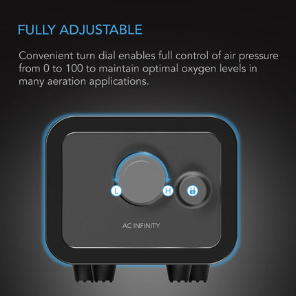 AC Infinity hydroponics air pump two-outlet kit, view 5