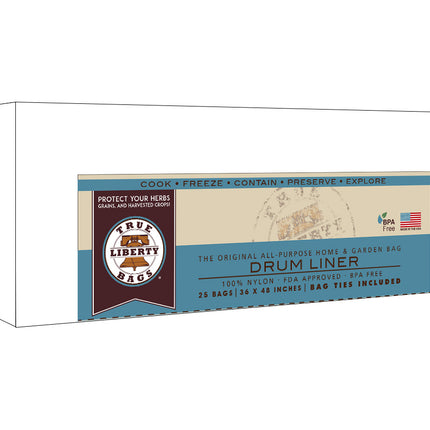 True Liberty Bags 55 Gallon Drum Liners 36" x 48" - 25 pack