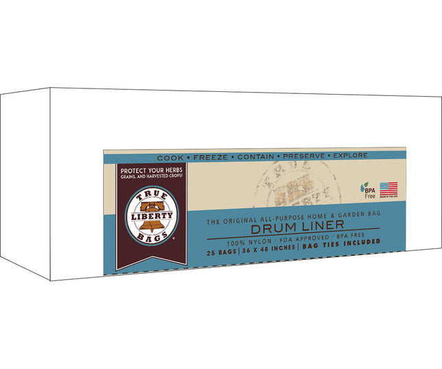 True Liberty Bags 55 Gallon Drum Liners 36" x 48" - 25 pack