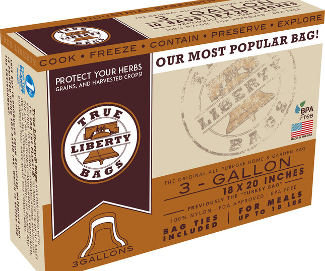 True Liberty 3 Gallon Bags 18 in x 20 in (25/pack)