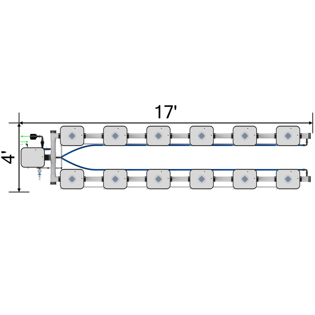 Current Culture UC12XL13 Under Current RDWC system, overhead view