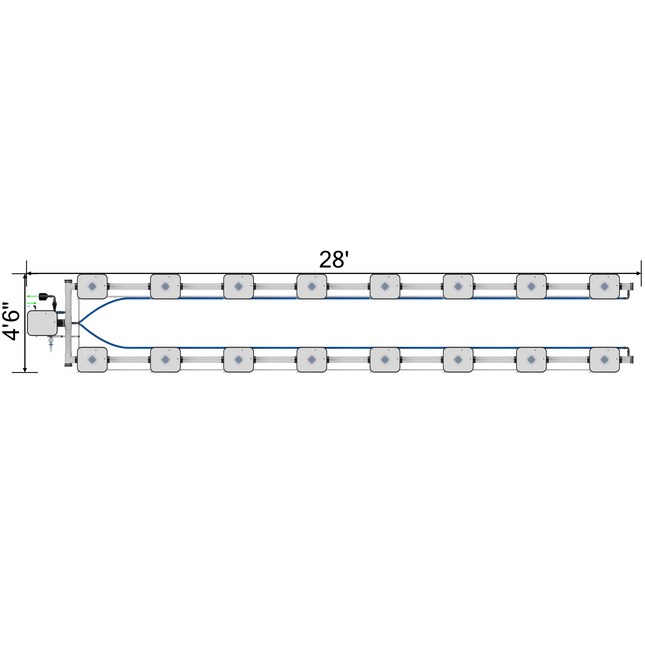 Current Culture UC16XXL13 Under Current RDWC system, overhead view