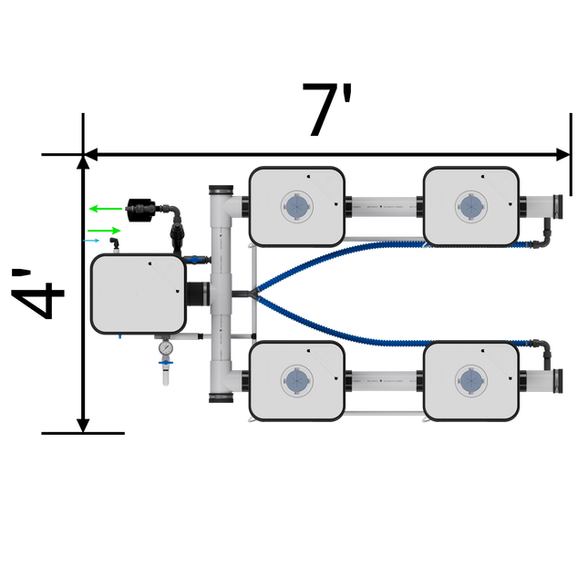 Current Culture UC4XL13 Under Current RDWC system, overhead view