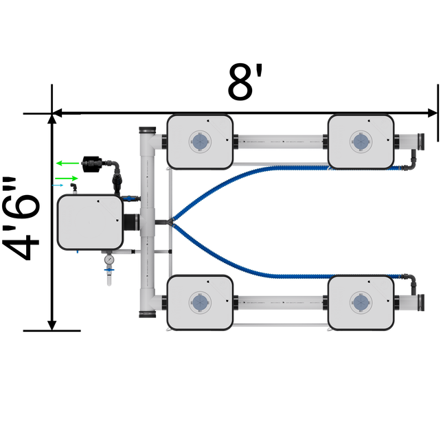 Current Culture UC4XXL13 Under Current RDWC system, overhead view