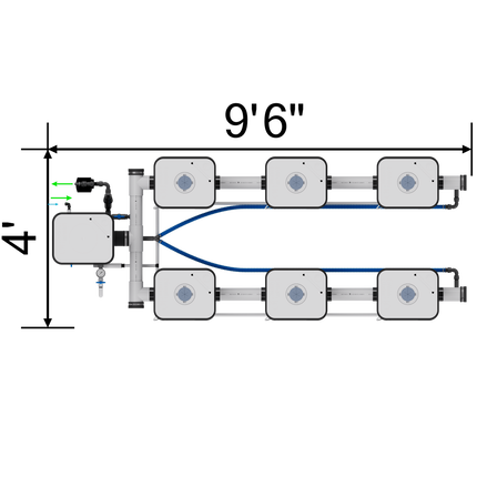Current Culture UC6XL13 Under Current RDWC system, overhead view