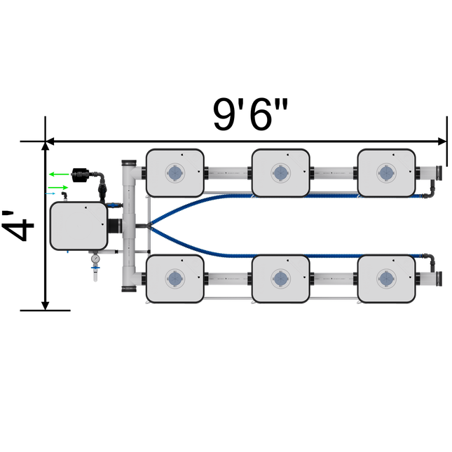 Current Culture UC6XL13 Under Current RDWC system, overhead view