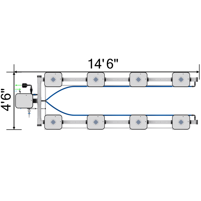 Current Culture UC8XXL13 Under Current RDWC system, overhead view