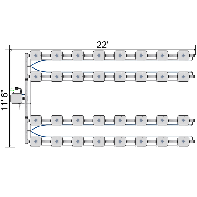 Current Culture UCDB32XL13 Under Current RDWC system, overhead view
