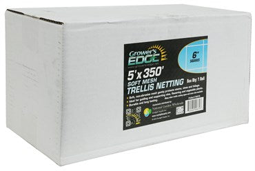 Grower's Edge® Soft Mesh Trellis Netting - Bulk Roll - 5ft x 350ft - 6in Squares