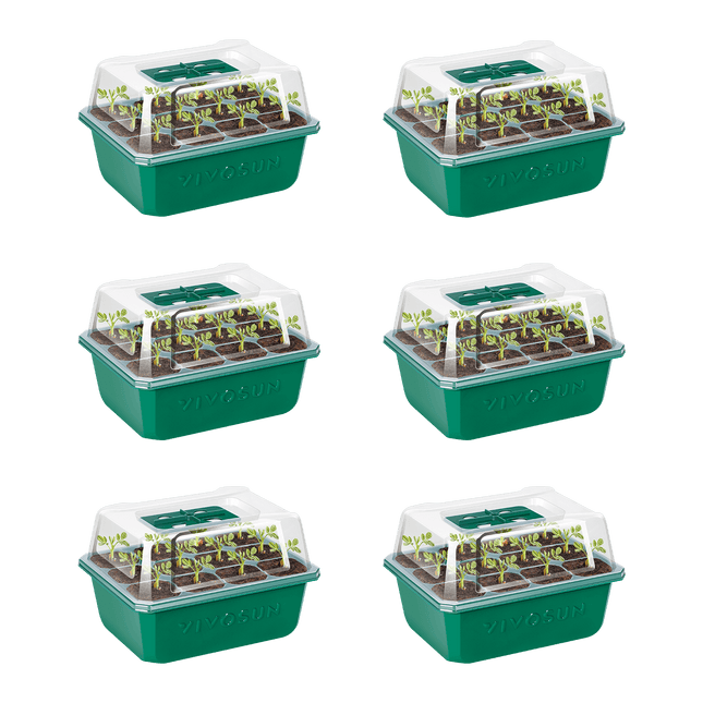 Vivosun seed starter trays with humidity domes, 6-pack