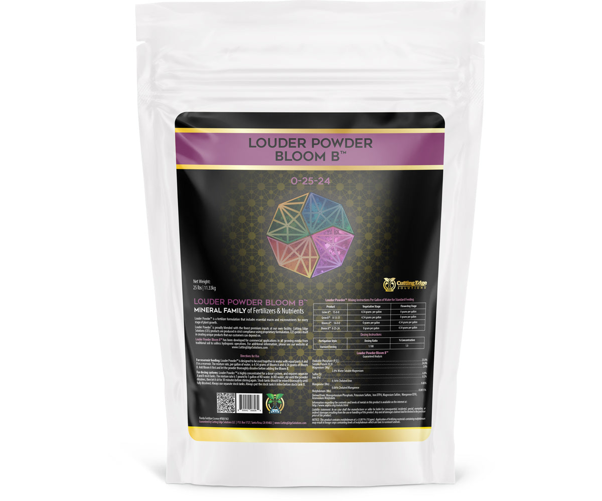 Cutting Edge Solutions Louder Powder Bloom B (0-25-24), 25 lb Bag