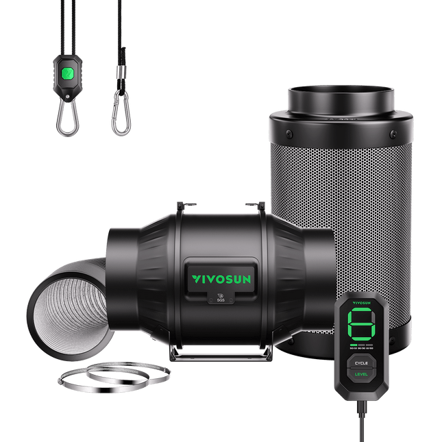 Vivosun AeroZesh T6 6-inch fan and carbon filter kit