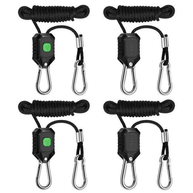 Vivosun 1/8 inch rope ratchet light hangers, 2 pairs
