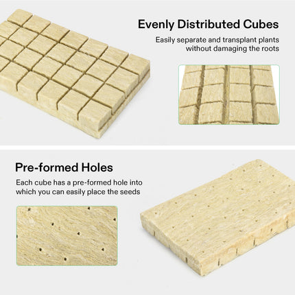 Vivosun rockwool cube size
