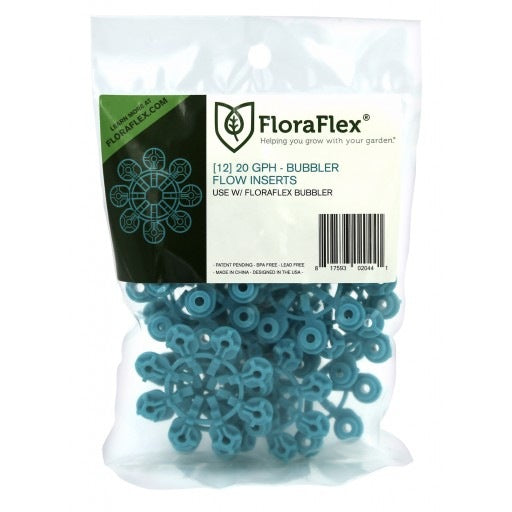 Floraflex BUBBLER FLOW INSERTS - 12PACK - 20GPH - (BLUE)
