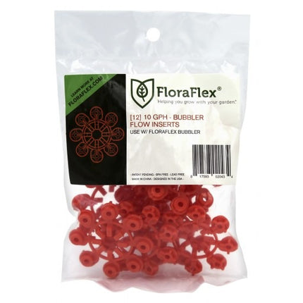 Floraflex BUBBLER FLOW INSERTS - SINGLE - 10GPH - (RED)
