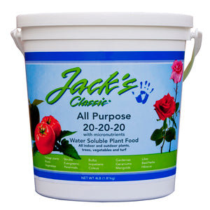 Jacks Classic All Purpose 20-20-20 Fertilizer 4 LB