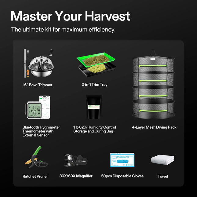 Vivosun harvest kit contents