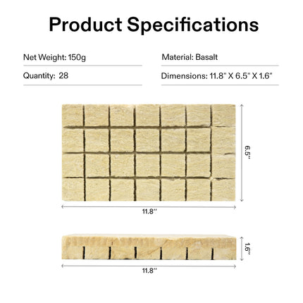 Vivosun rockwool cubes basalt fibers