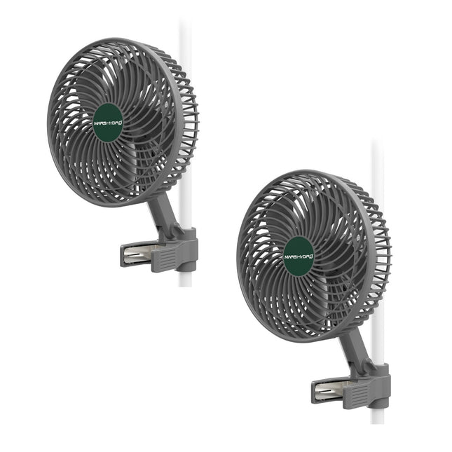Mars Hydro 6-inch oscillating clip fan 2-pack
