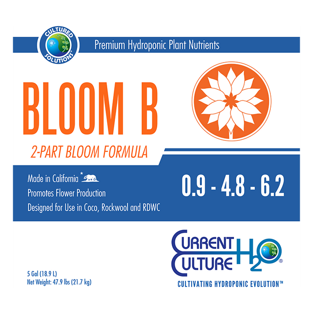 Cultured Solutions Bloom B label