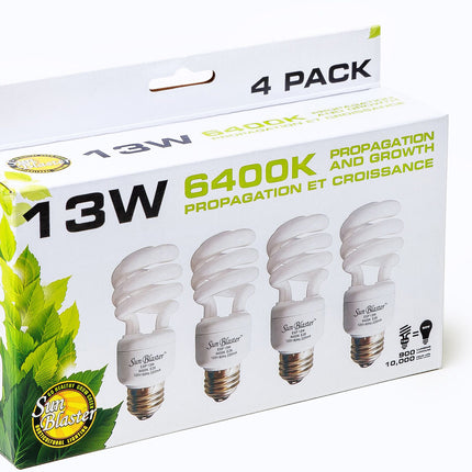 SunBlaster CFL 6400K, 13W - 4 Pack