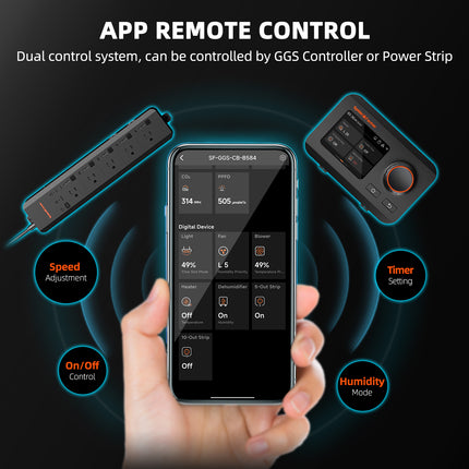 Spider Farmer dehumidifier app control