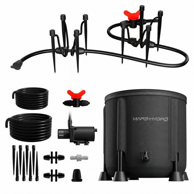 Mars Hydro drip irrigation kit with 50L foldable bucket