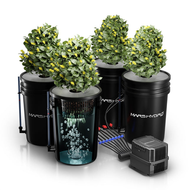 Mars Hydro 4-bucket 5-gallon DWC hydroponic system kit