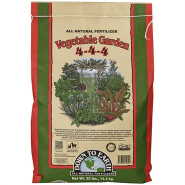 Down To Earth™ Vegetable Garden 4-4-4 - 25lb - OMRI Listed®