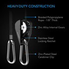 AC Infinity Heavy-Duty Adjustable Rope Clip Hanger - 2 PAIRS