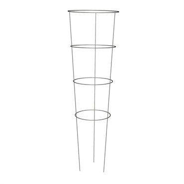 Panacea® Tomato Cage - Galvanized - 14in Diam x 42in H - Four Ring - Three Legs