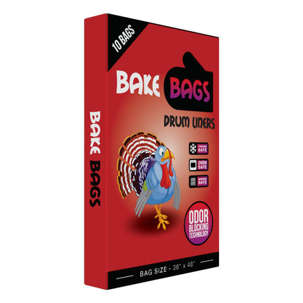 Bake Bags Drum Liners 55 Gallon 36in x 48in (10 Pack)