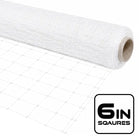 VineLine Durable Plastic Trellis Netting White Roll 10ft x 100ft w/ 6in Squares