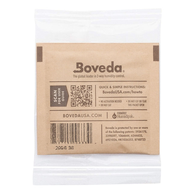 Boveda 2-Way Humidity Control Pack 58% RH 8g Bulk Individually Wrapped (300pcs/Case)