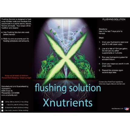 X Nutrients Flushing Solution 1 Gal