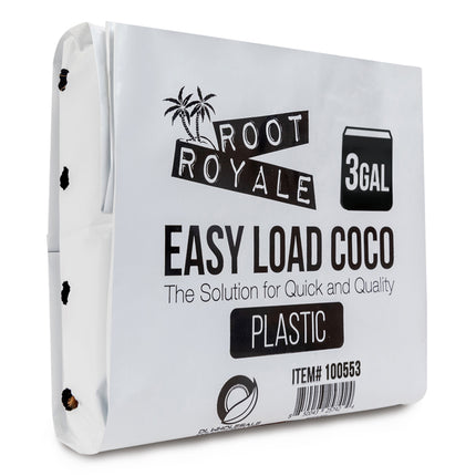 Root Royale Easy Load Coco Plastic Grow Bags 3 Gallon