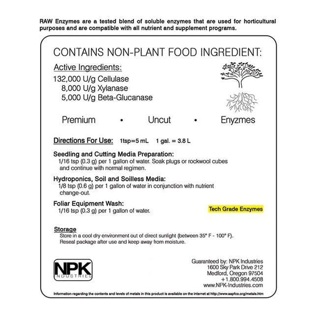 NPK RAW Enzymes 2lbs