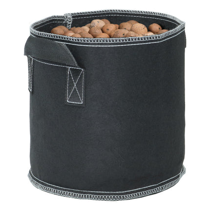 Grow1 Fabric Pot w/ Handles Black 25 Gallon