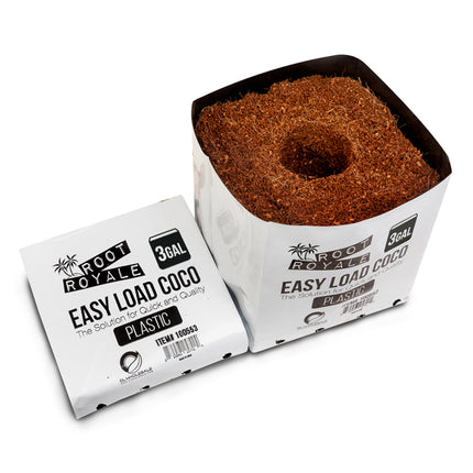 Root Royale Easy Load Coco Plastic Grow Bags 3 Gallon
