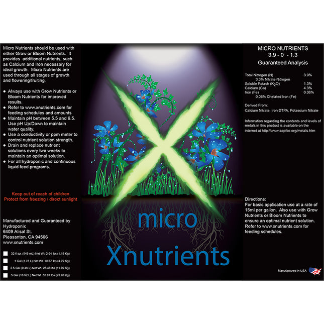 X Nutrients Micro Nutrients 5 Gal