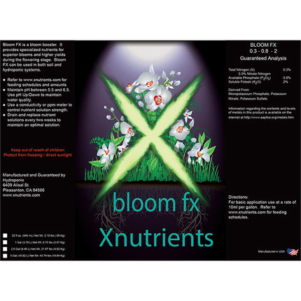 X Nutrients Bloom FX Bud Enhancer 1 Gal