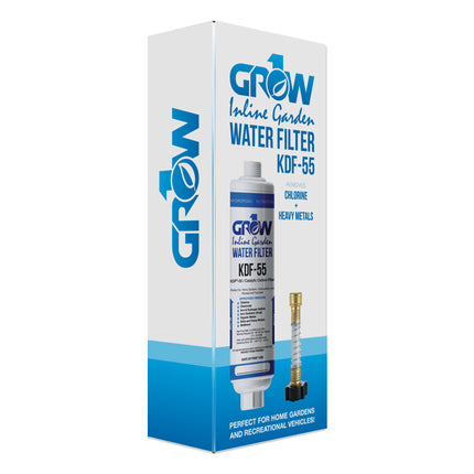 Grow1 Inline Garden Water Filter - Chlorine Removal Sediment Removal
