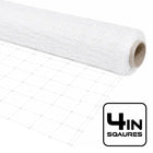 VineLine Durable Plastic Trellis Netting White Roll 8ft x 100ft w/ 4in Squares