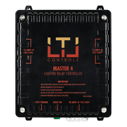 LTL Controls MASTER 4 Lighting Relay Controller w/o Timer (120V & 240V Universal Plug)