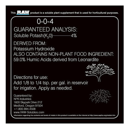 NPK RAW Humic Acid 2lbs